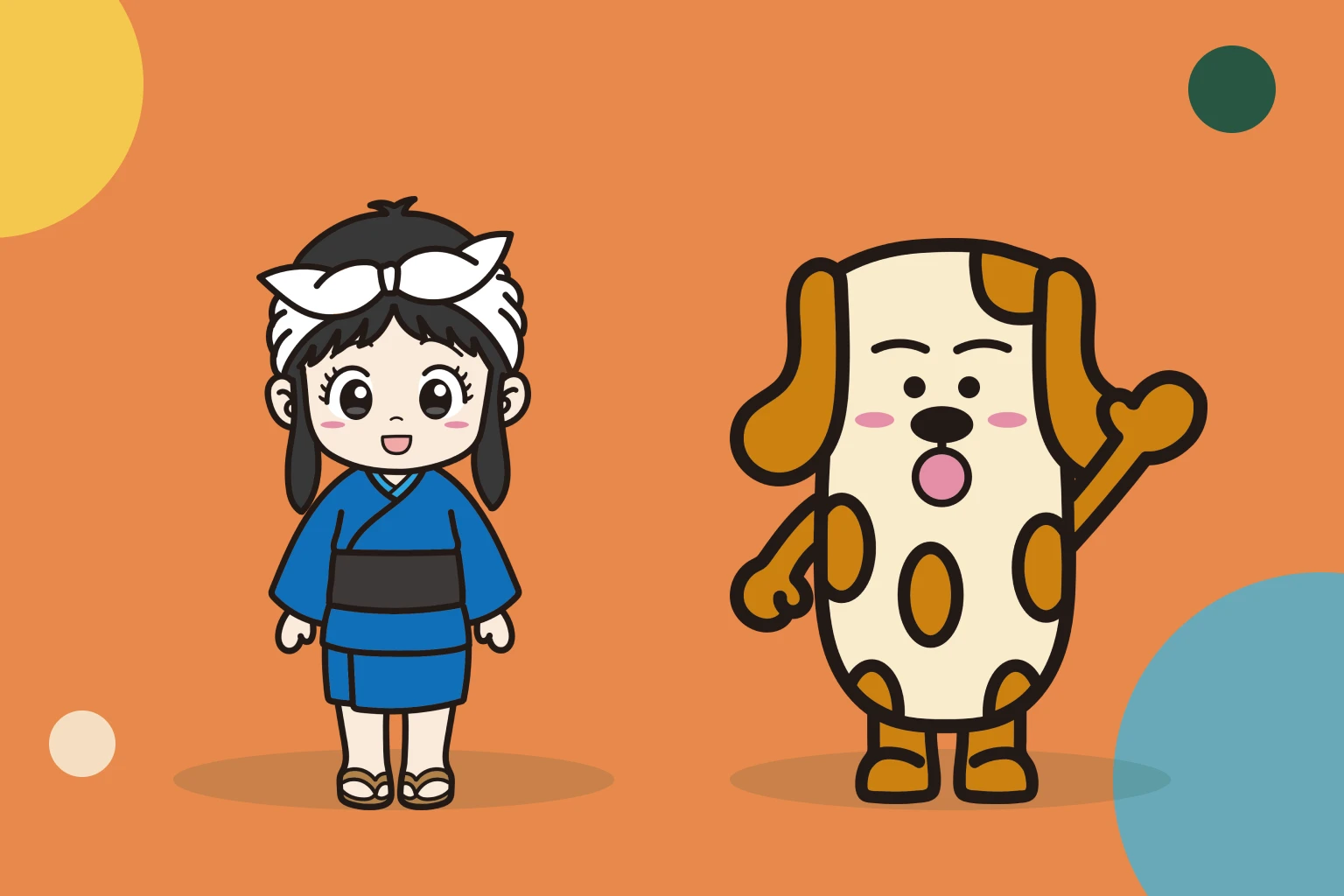 いつきちゃんとちくワンのコラボイラスト