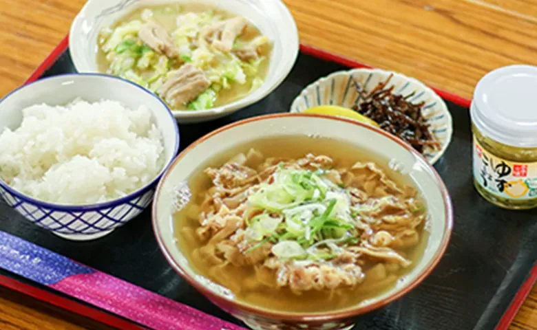 ゆき食堂で提供される五木村の料理
